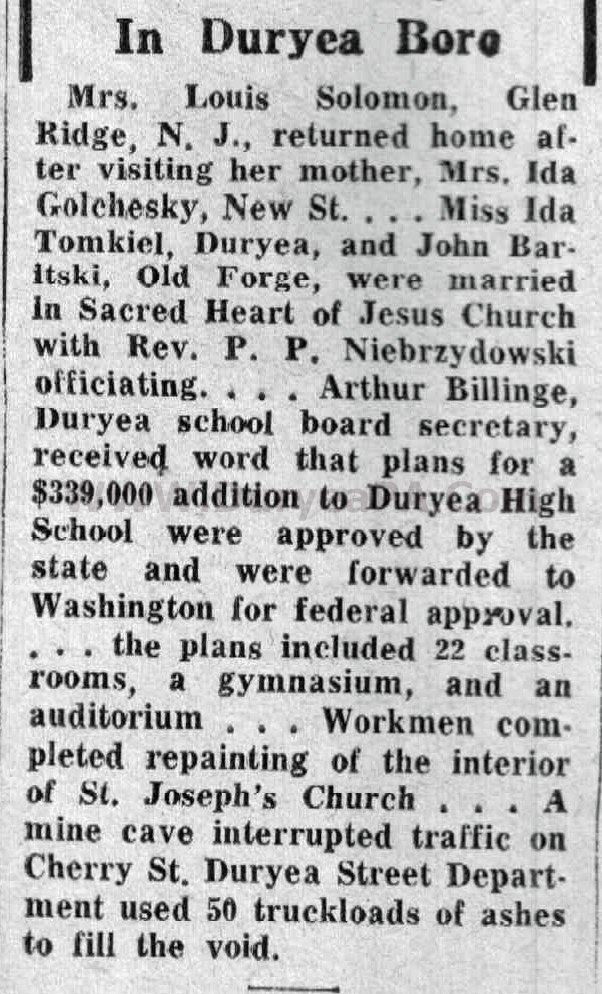 Duryea Pennsylvania Historical Homepage